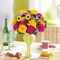 Artificial Cemetery & Memorial Flowers – Silk Dahlia, Rose & Pansy Bouquet with Vase, Indoor/Outdoor Gravesite Decoration, Wedding and Table Centerpiece (2 Bunches)